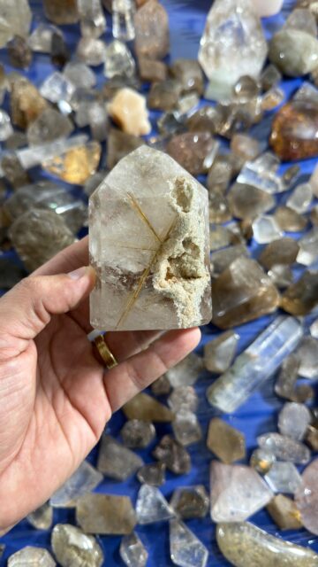 When I decided to make this video, I thought, “I’ll film these gorgeous rutiles and pick the first one my eyes land on!” And I guess I got lucky — or maybe it was pure attraction — because I ended up choosing this stunning point!
Absolutely beautiful. And the funniest part? I didn’t even know I had it LOL.

#rutilequartz #goldenrutile #rutilatedquartz #crystalcollector #minerallovers #crystalvibes #braziliancrystals #exclusivegemsfrombrazil #crystalhealing #crystallove #rarecrystals #naturalbeauty #quartzpoint #crystalmagic #gemstonesofbrazil